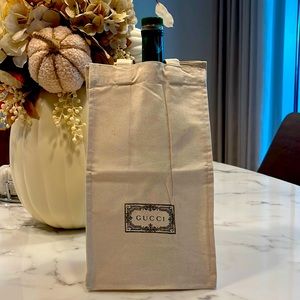 Gucci fabric gift bag. Shown w a 750 ml bottle in it. (Bottle not included)